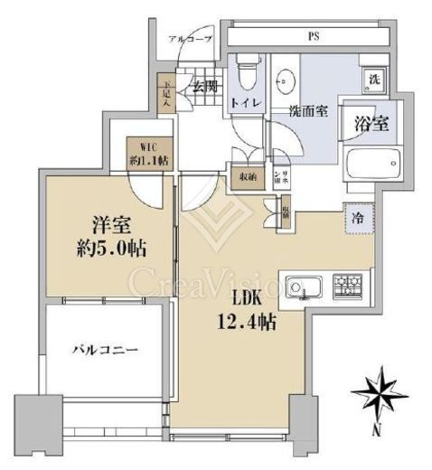 ワールドシティタワーズ ブリーズタワー　39F3号室　間取り