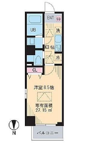 コレクト元代々木　501号室　間取り