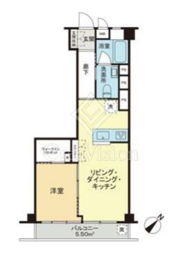 マンションヴィップ中野坂上　902号室　間取り