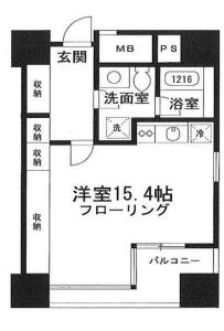 アクアキューブ銀座東　1002号室　間取り