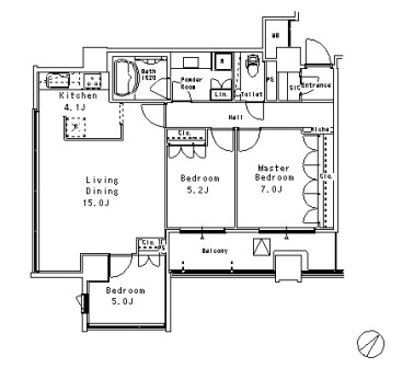MFPR目黒タワー　1103号室　間取り