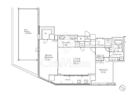 MFPR目黒タワー　2401号室　間取り