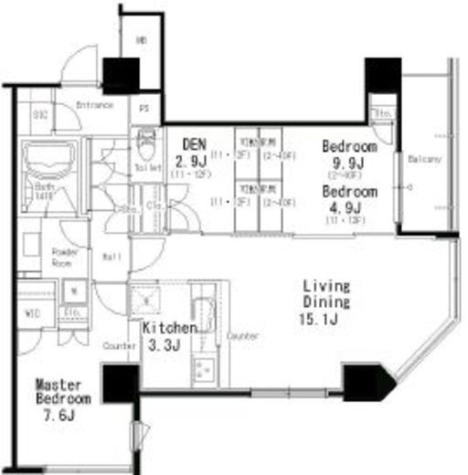 MFPR目黒タワー　605号室　間取り