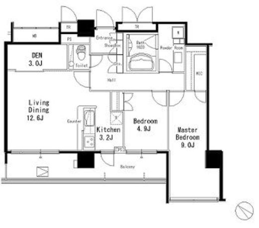 MFPR目黒タワー　302号室　間取り