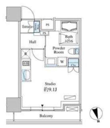 ベルファース芝浦タワー　1303号室　間取り