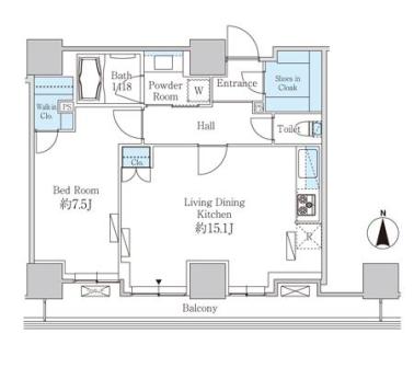 ベルファース芝浦タワー　2004号室　間取り