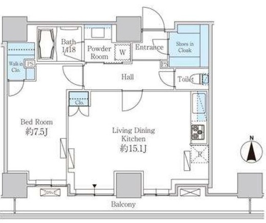 ベルファース芝浦タワー　2604号室　間取り