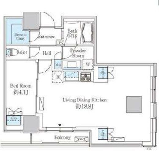 ベルファース芝浦タワー　2605号室　間取り