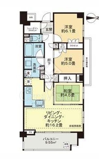 ライオンズ練馬レジデンス　317号室　間取り