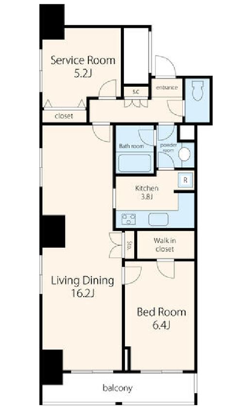 ボルト銀座レジデンス　1102号室　間取り