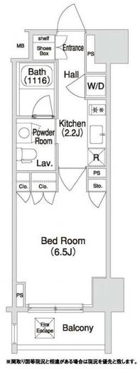 コンフォリア門前仲町　503号室　間取り