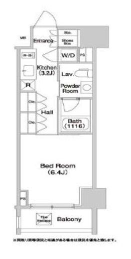 コンフォリア門前仲町　809号室　間取り