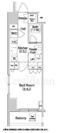 コンフォリア門前仲町　501号室　間取り