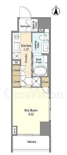 コンフォリア門前仲町　1107号室　間取り