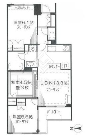 アデニウム千歳烏山　402号室　間取り
