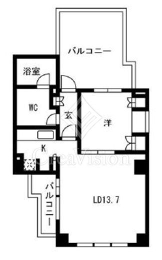アパートメンツ元麻布　404号室　間取り
