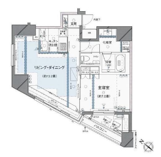 ピアース乃木坂　902号室　間取り