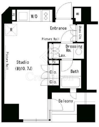 パークアクシス溜池山王　904号室　間取り