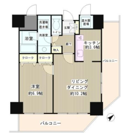 トレステージ目黒　1301号室　間取り