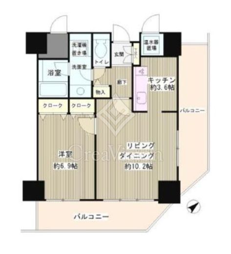 トレステージ目黒　1101号室　間取り