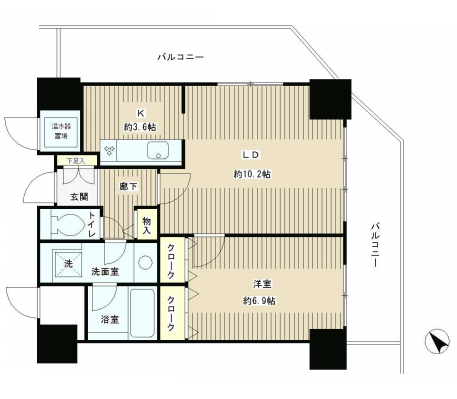 トレステージ目黒　401号室　間取り