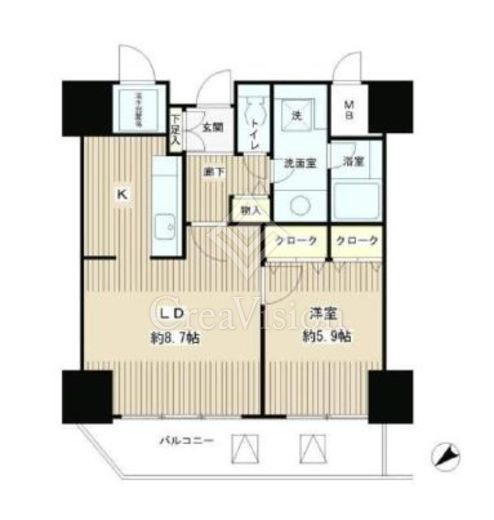 トレステージ目黒　507号室　間取り