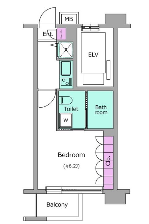 レジディア新宿イースト2　405号室　間取り