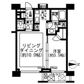 レジディア新宿イースト2　902号室　間取り