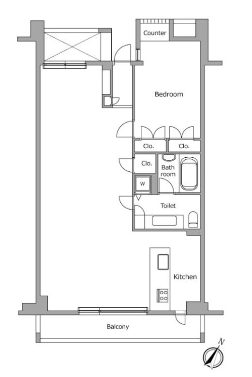 レジディア北新宿　305号室　間取り