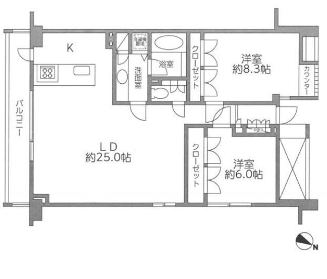 レジディア北新宿　303号室　間取り