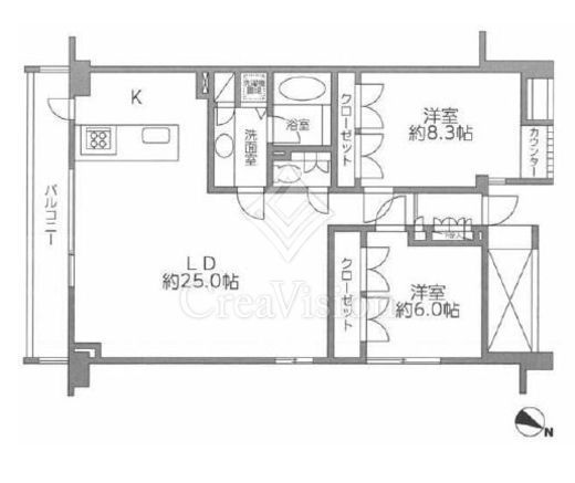 レジディア北新宿　101号室　間取り