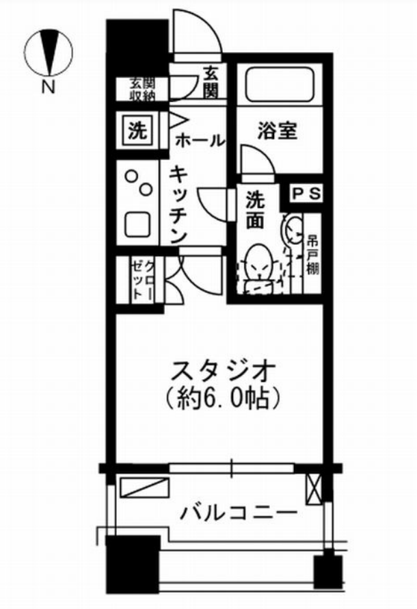 レジディア市ヶ谷　703号室　間取り