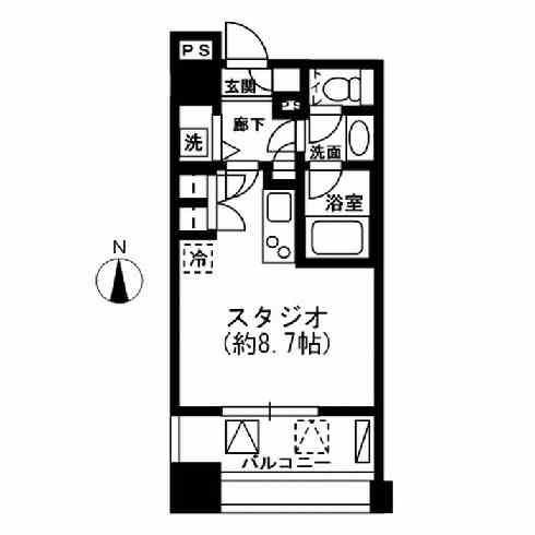 レジディア市ヶ谷　208号室　間取り