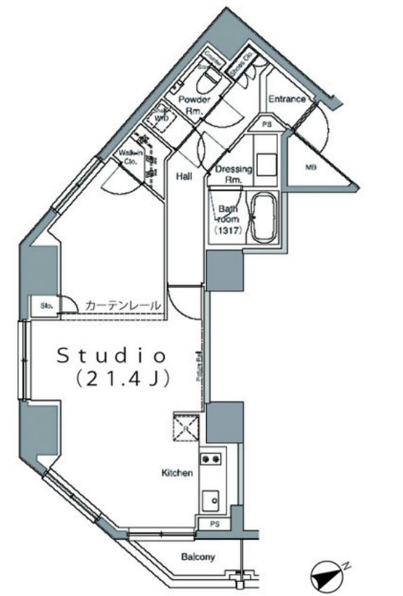 パークハビオ麻布台　702号室　間取り