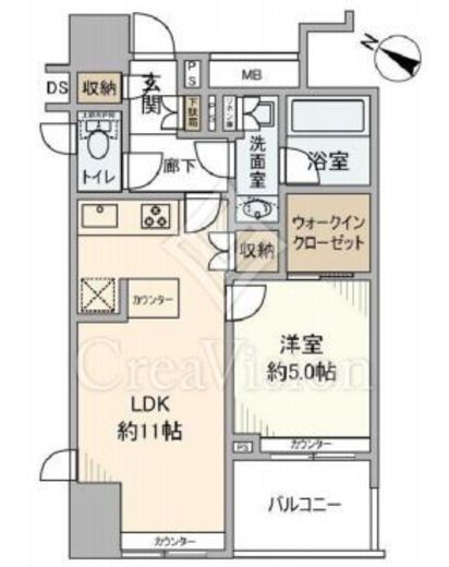リビオ日本橋人形町　1502号室　間取り