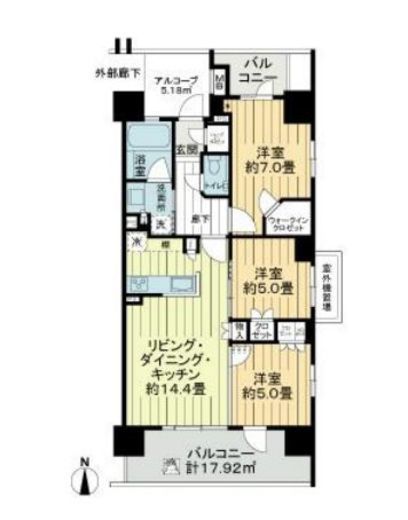 イーストゲートスクエア　225号室　間取り