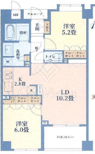 グラーサ三軒茶屋　203号室　間取り
