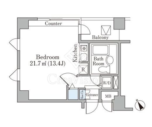代官山ハイツ　807号室　間取り