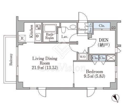 代官山ハイツ　b504号室　間取り