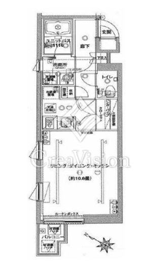 グランティアラ武蔵小山　404号室　間取り