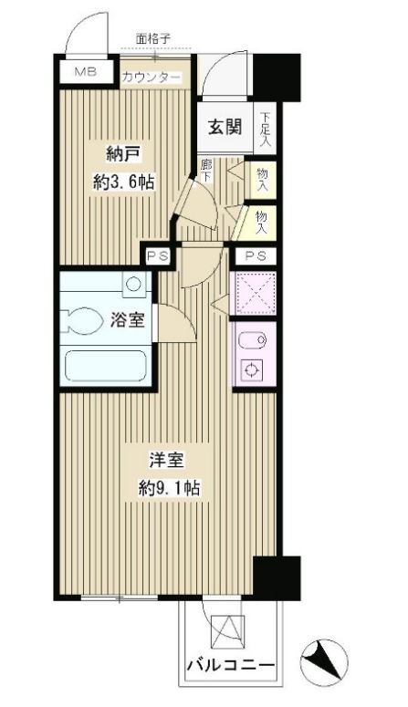 レジディア六本木檜町公園　210号室　間取り