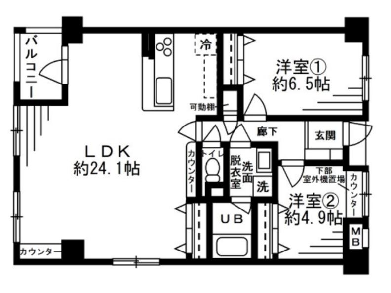 レジディア六本木檜町公園　405号室　間取り