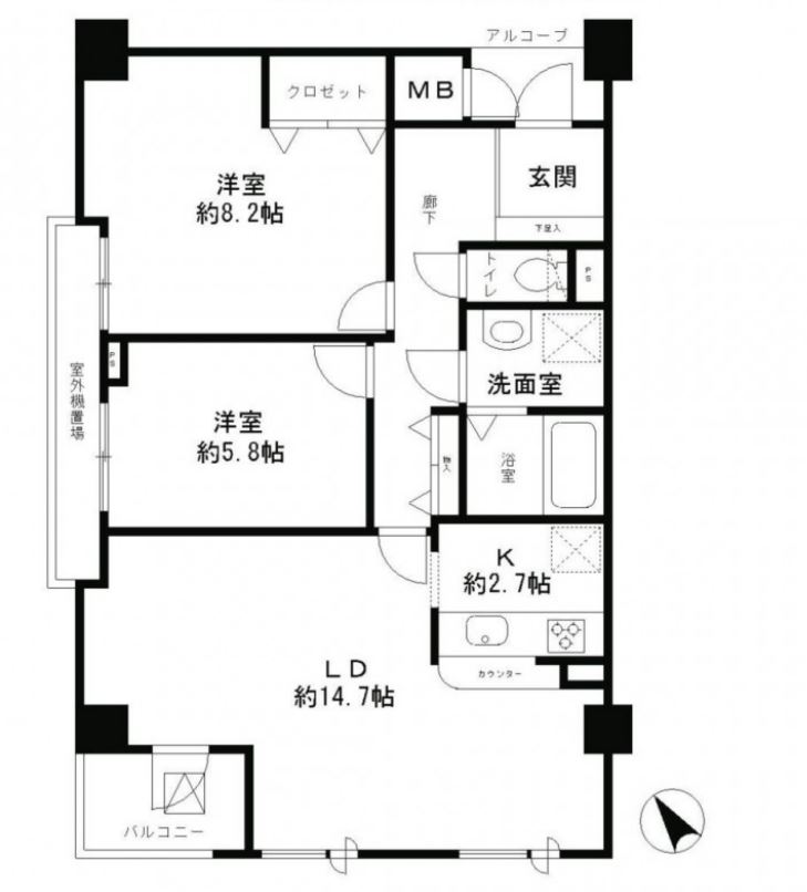 レジディア六本木檜町公園　401号室　間取り