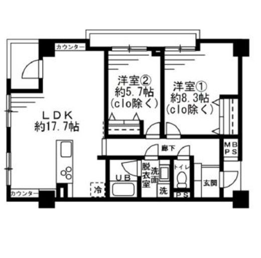 レジディア六本木檜町公園　401号室　間取り