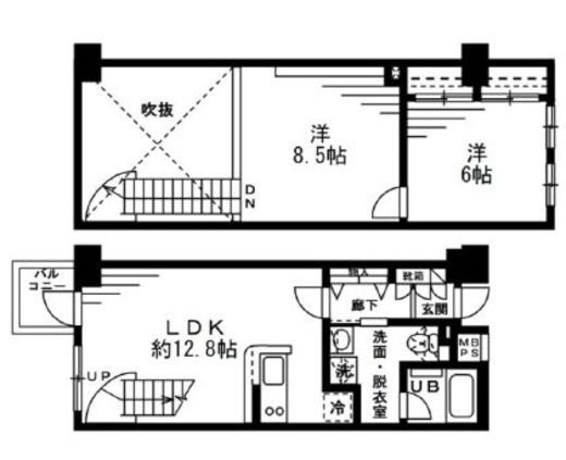 レジディア六本木檜町公園　413号室　間取り