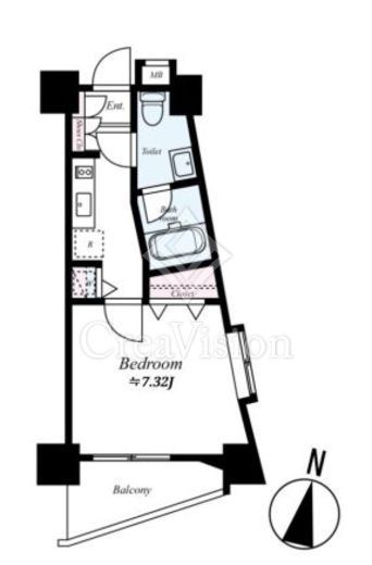 グランデュオ三宿　403号室　間取り