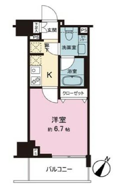 グレイスコート目黒　607号室　間取り