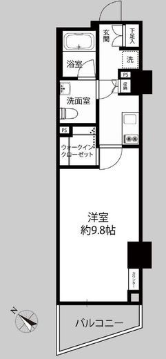 グレイスコート目黒　416号室　間取り