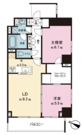 グレイスコート目黒　507号室　間取り