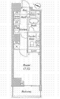 グレイスコート目黒　604号室　間取り